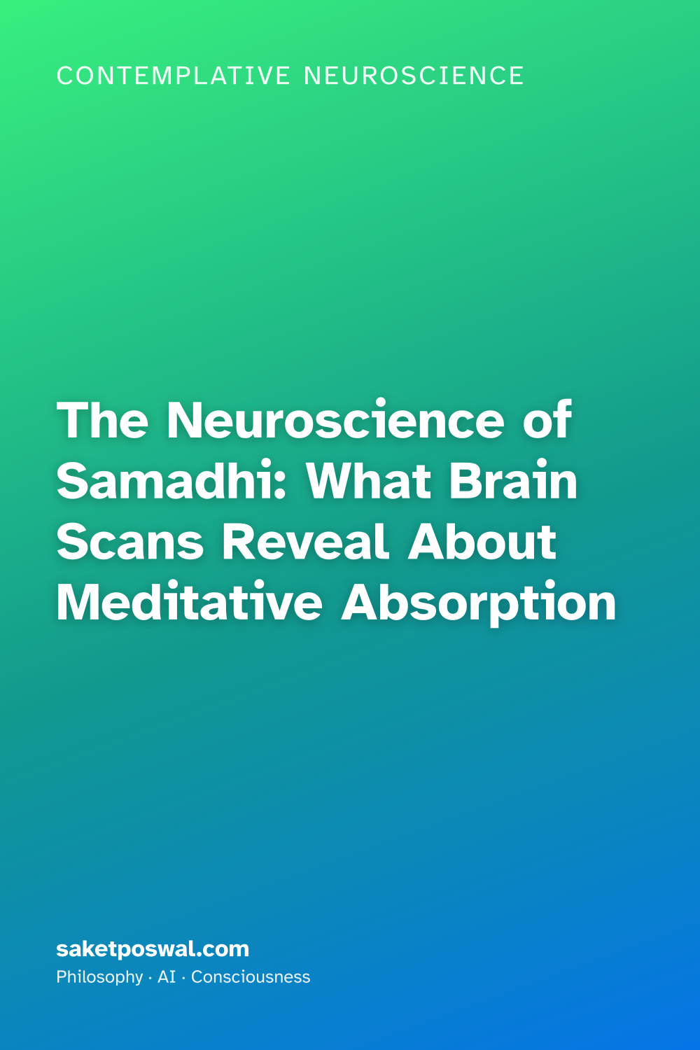 The Neuroscience of Samadhi: What Brain Scans Reveal About Meditative Absorption